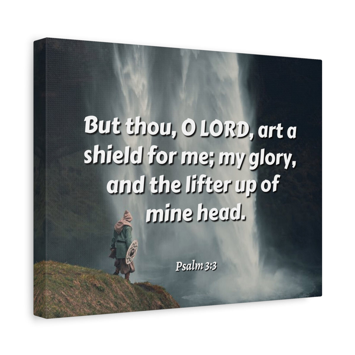 Scripture Canvas My Shield Psalm 3:3 Christian Wall Art Bible Verse Print Ready to Hang