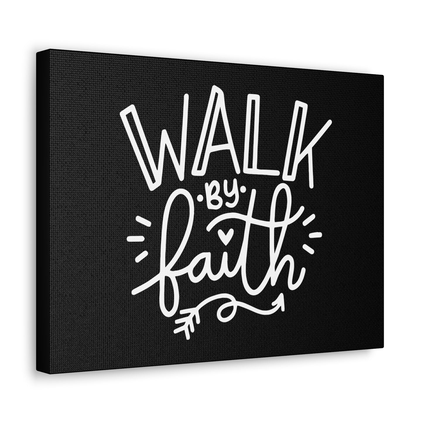 Walk By Faith 2 Corinthians 5:7 Arrow Outlined Christian Wall Art Bible Verse Print Ready to Hang
