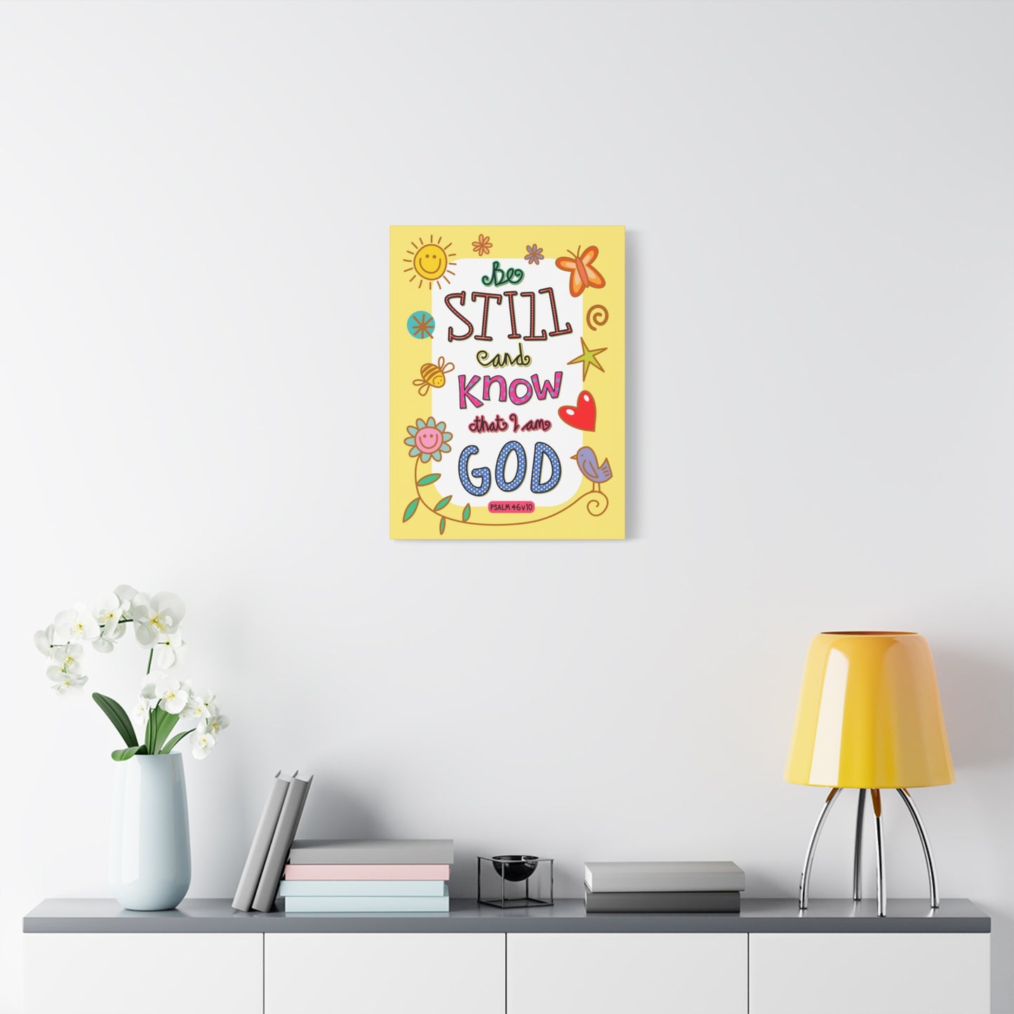 Scripture Walls Know That I Am God Psalm 46:10 Bible Verse Canvas Christian Wall Art Ready to Hang