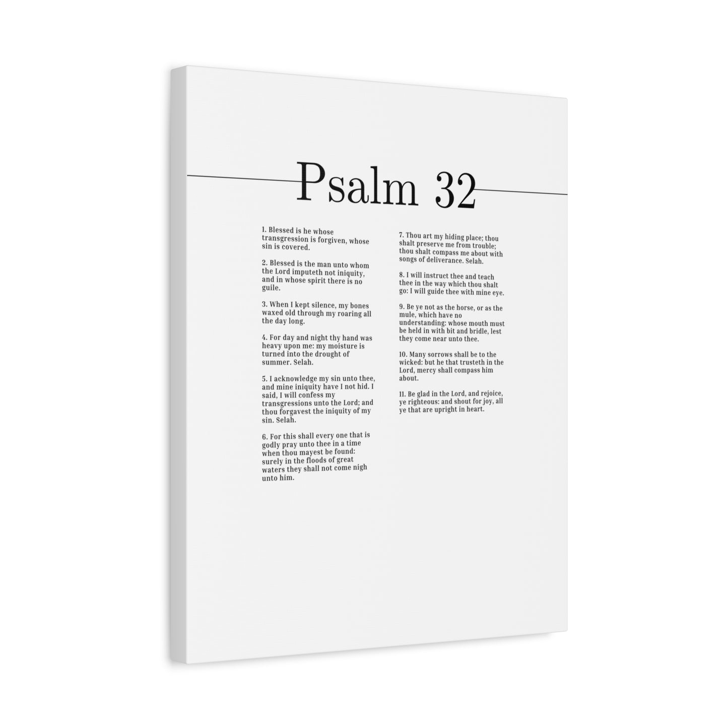 Scripture Canvas Be Glad In The Lord Psalm 32 Christian Wall Art Bible Verse Print Ready to Hang