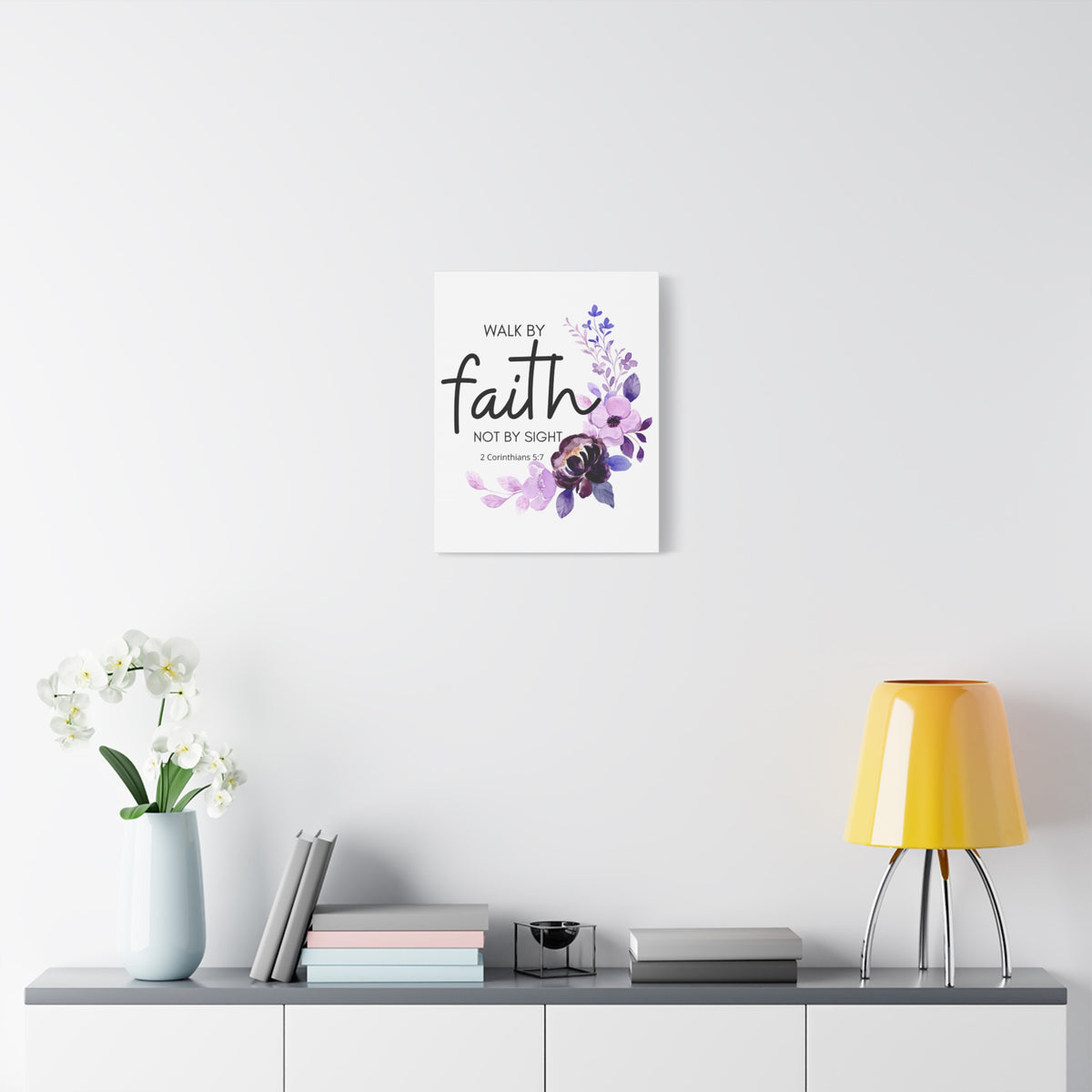 Scripture Walls Walk by Faith 2 Corinthians 5:7 Bible Verse Canvas Christian Wall Art Ready to Hang Unframed
