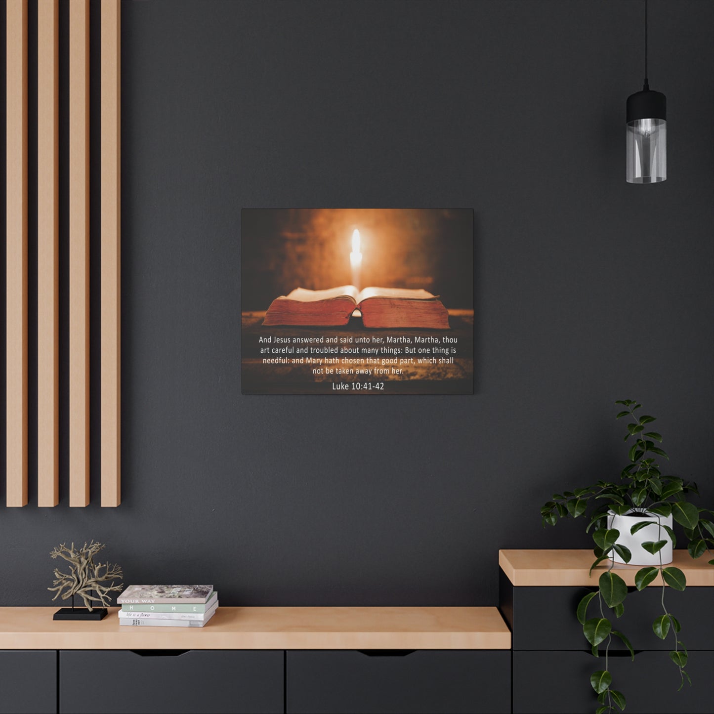 Scripture Walls  Luke 10:41-42 Christian Wall Art Print Ready to Hang Unframed