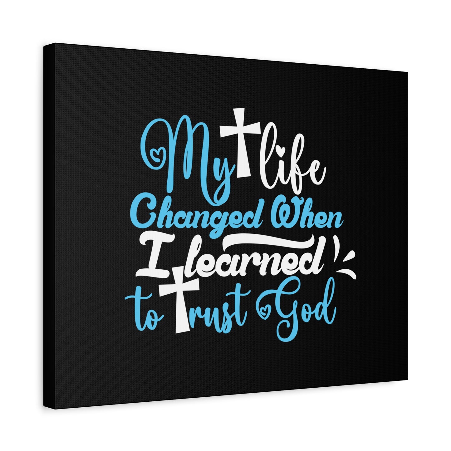 Scripture Canvas I Learned To Trust God Psalm 28:7 Christian Wall Art Bible Verse Print Ready to Hang