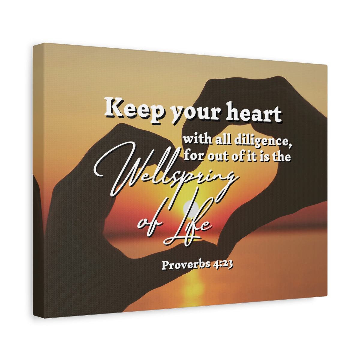 Scripture Canvas Issues Of Life Proverbs 4:23 Christian Wall Art Bible Verse Print Ready to Hang