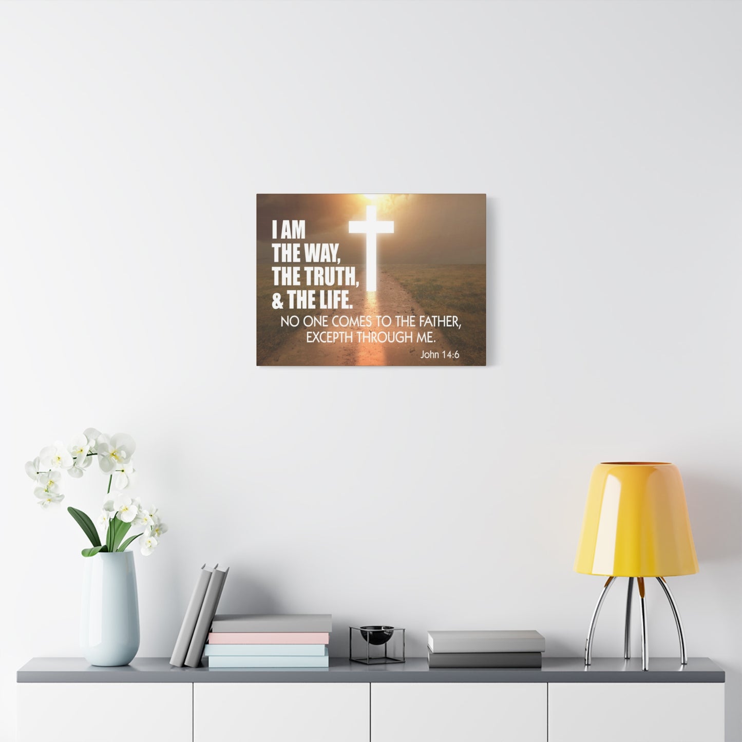 Bible Verse Canvas I Am The Way John 14:6 Wall Art Christian Home Decor
