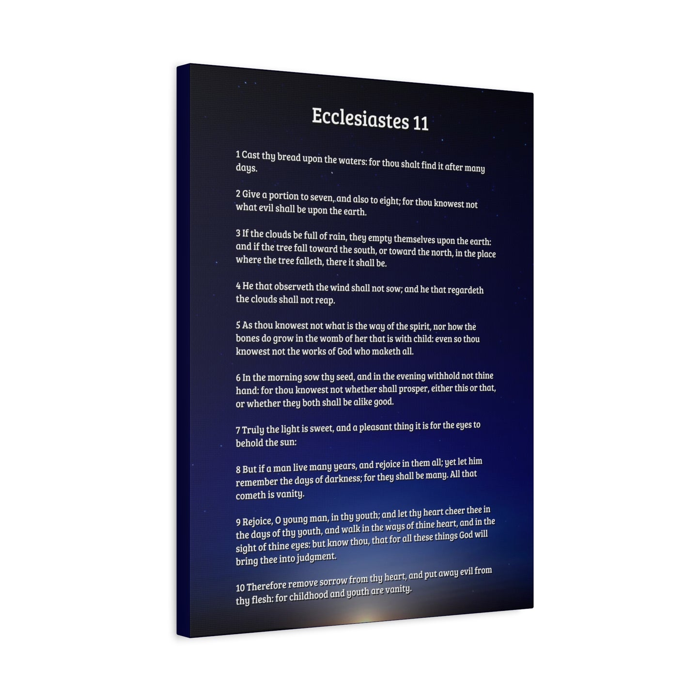 Scripture Walls Charity Ecclesiastes 11 Bible Verse Canvas Christian Wall Art Ready to Hang