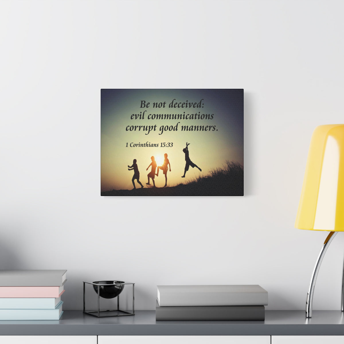 Scripture Canvas Don’t Be Deceived 1 Corinthians 15:33 Christian Wall Art Bible Verse Print Ready to Hang
