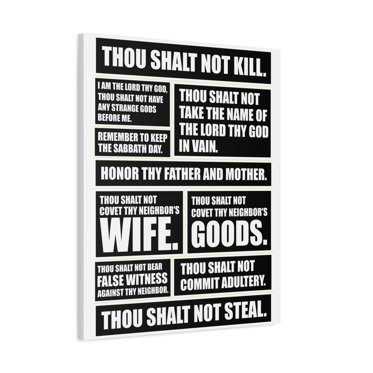 Scripture Walls The Ten Commandments Deuteronomy 4:13 Christian Wall Art Print Ready to Hang