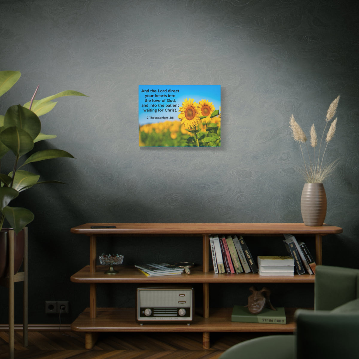 Scripture Canvas Waiting For Christ 2 Thessalonians 3:5 Christian Wall Art Bible Verse Print Ready to Hang