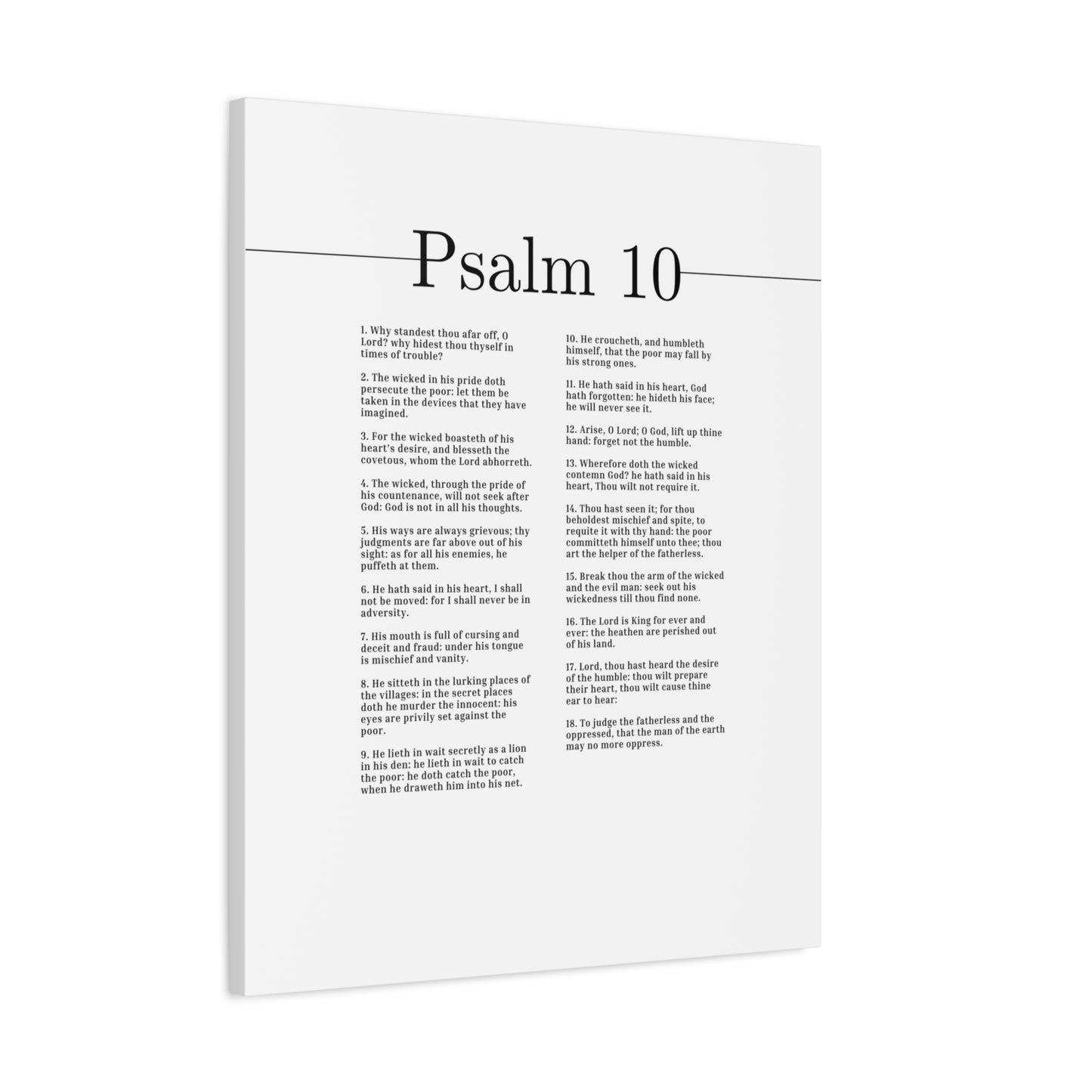 Scripture Canvas The Lord Is King Forever And Ever Psalm 10 Christian Wall Art Bible Verse Print Ready to Hang
