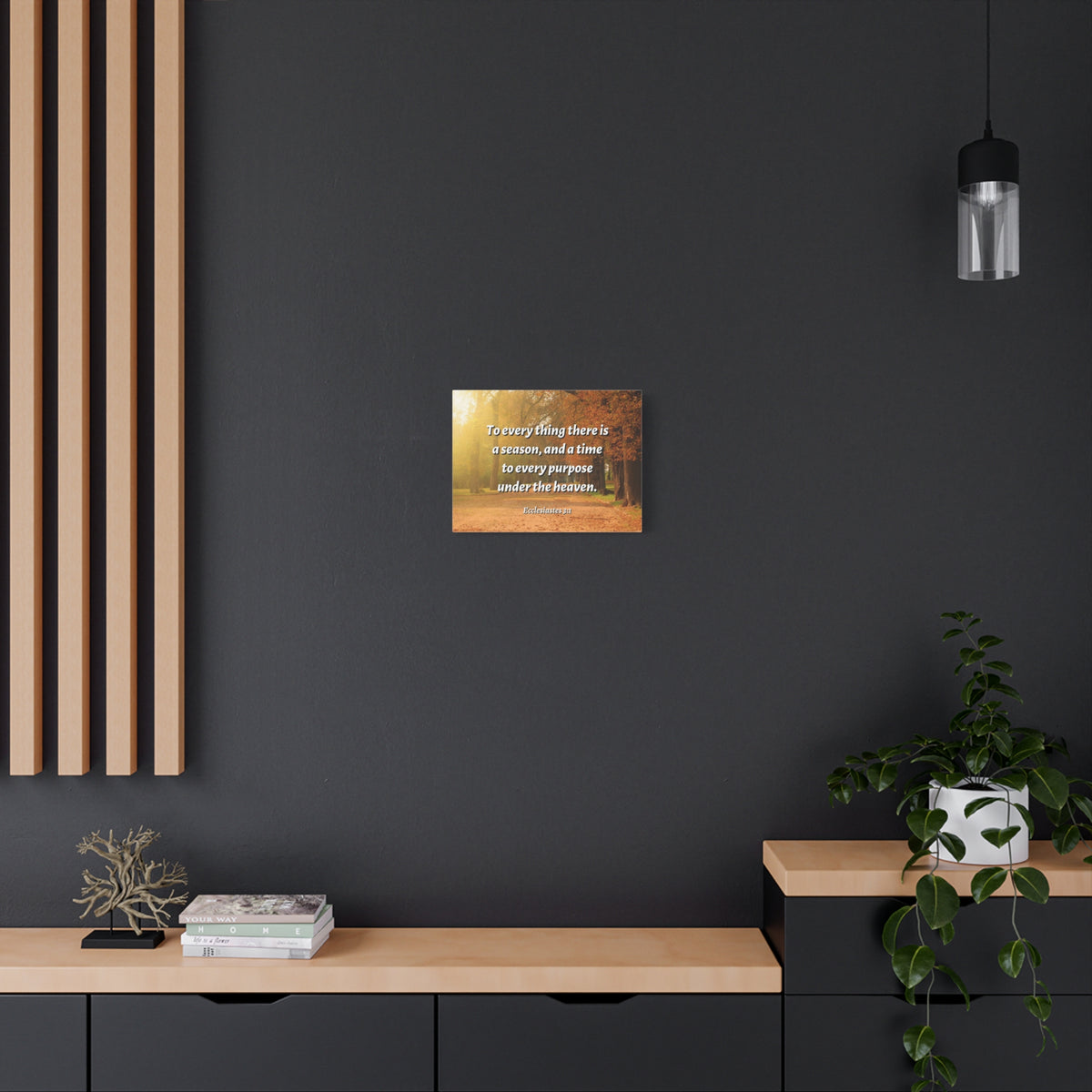 Scripture Canvas Purpose Ecclesiastes 3:1 Christian Wall Art Bible Verse Print Ready to Hang