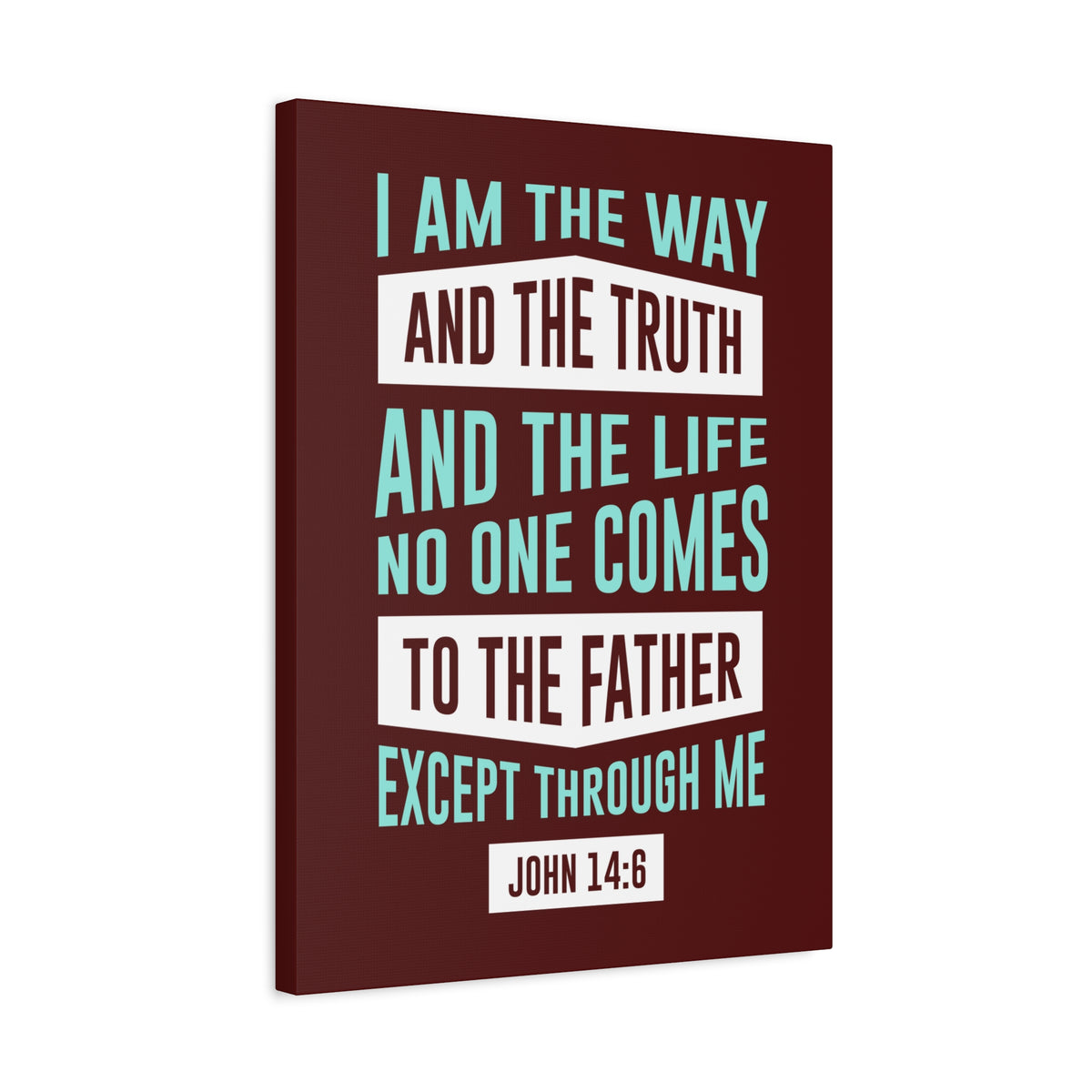 Scripture Canvas The Way John 14:6 Christian Wall Art Bible Verse Print Ready to Hang
