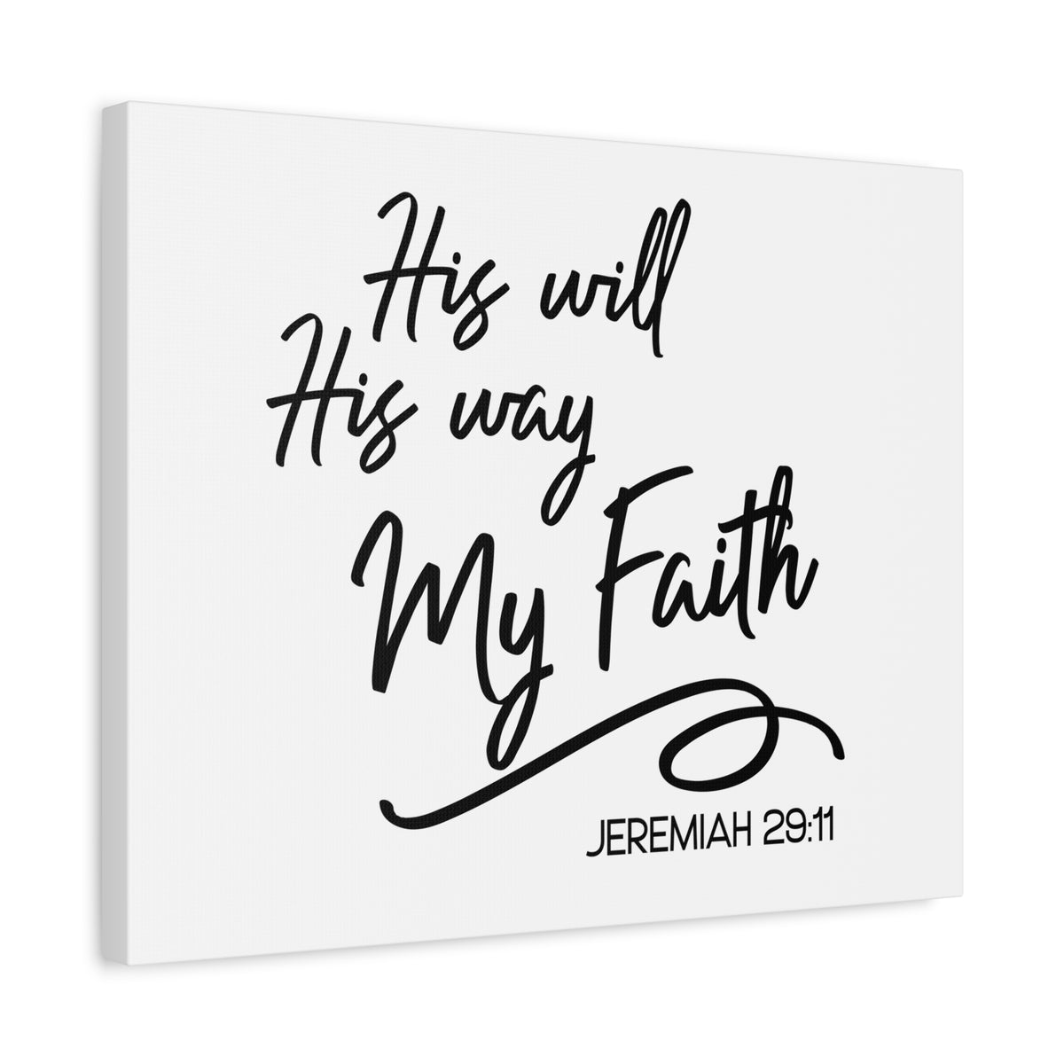 Scripture Canvas Way My Faith Jeremiah 29:11 Christian Wall Art Bible Verse Print Ready to Hang