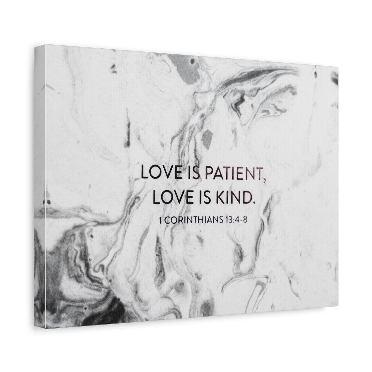 Scripture Canvas Love Is Patient 1 Corinthians 13:4-8 Christian Wall Art Bible Verse Print Ready to Hang