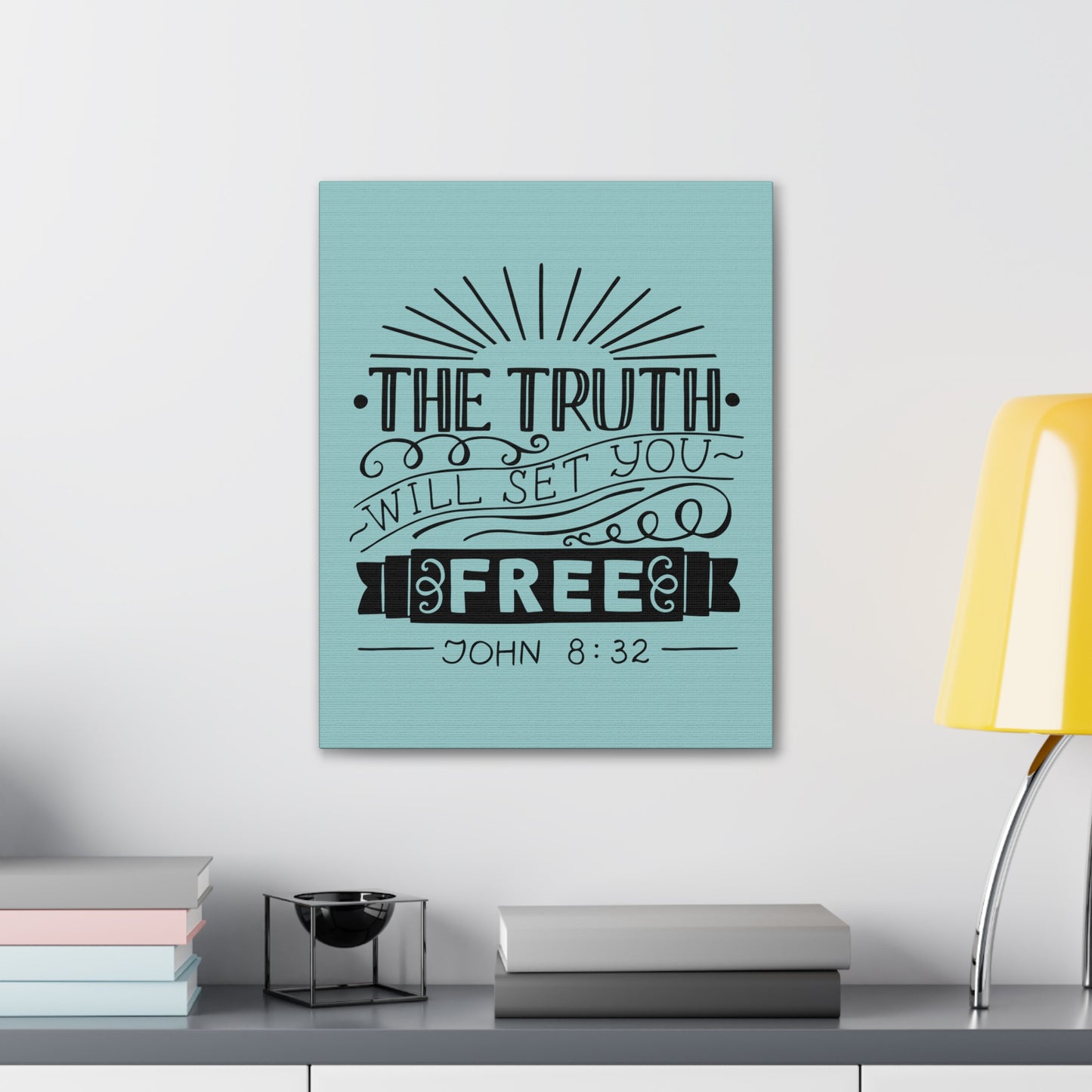 The Truth Will Set You Free John 8:32 Christian Wall Art Bible Verse Print Ready To Hang