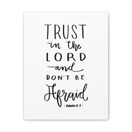 Trust In The Lord Isaiah 12:2 Christian Wall Art Bible Verse Print Ready To Hang