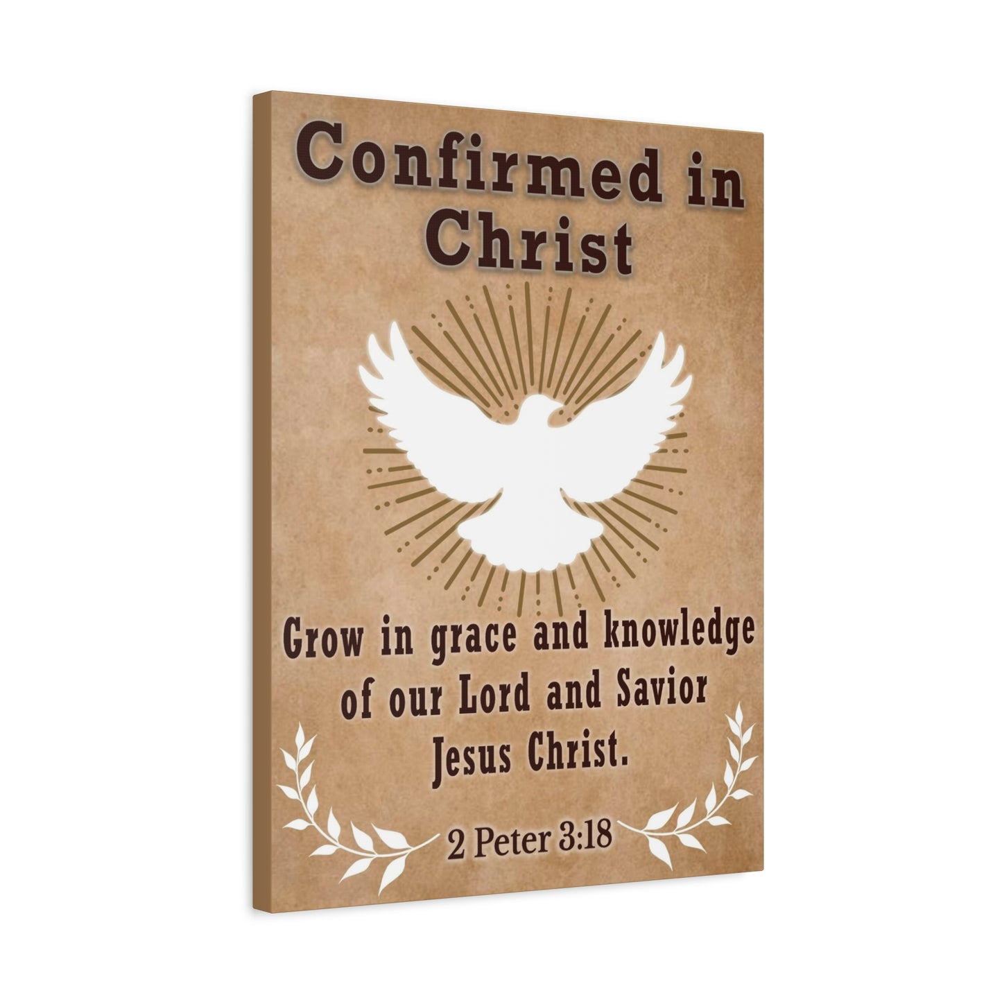Scripture Walls Confirmed in Christ 2 Peter 3:18 Bible Canvas Christian Wall Art Ready to Hang Unframed