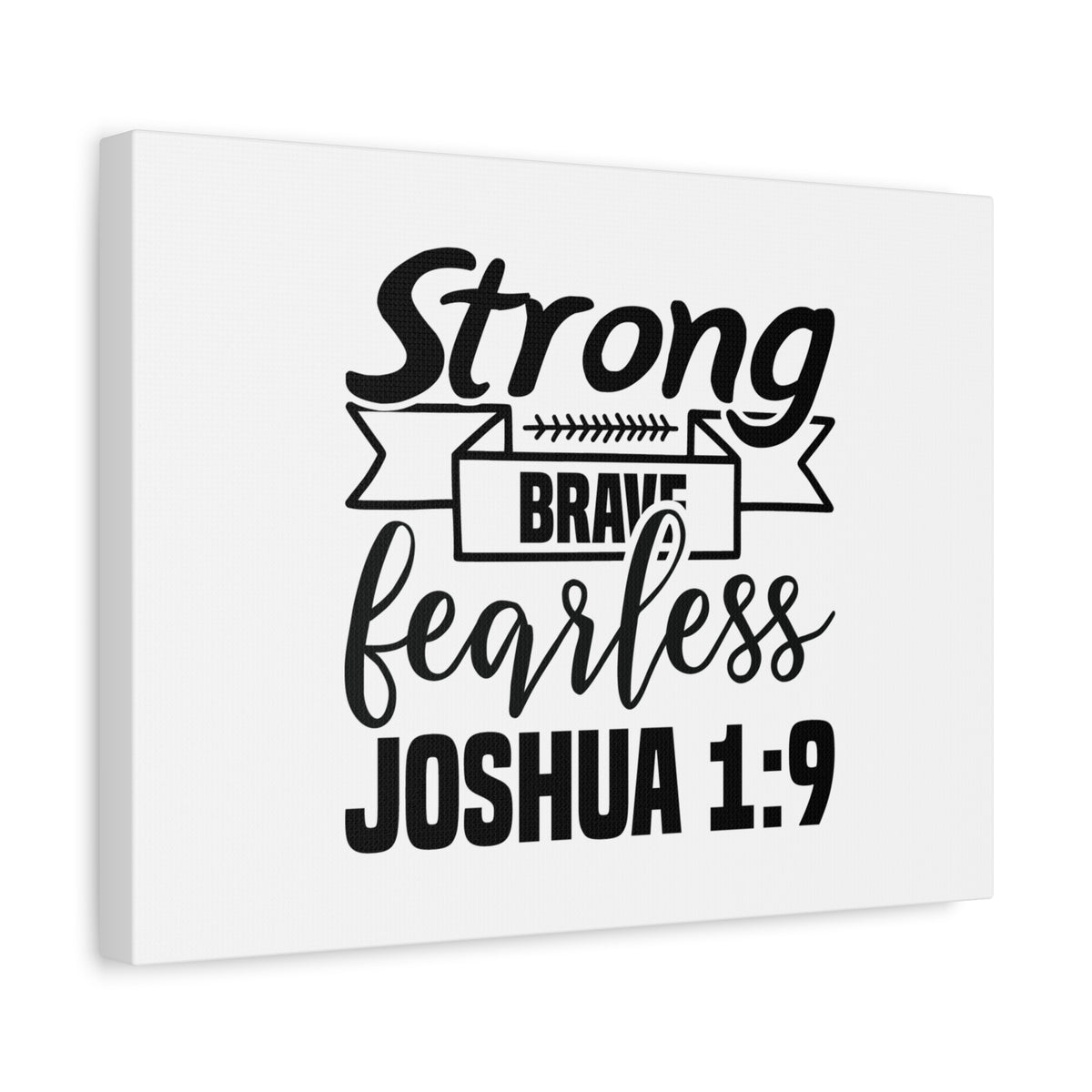 Scripture Canvas Fearless Joshua 1:9 Christian Wall Art Bible Verse Print Ready to Hang