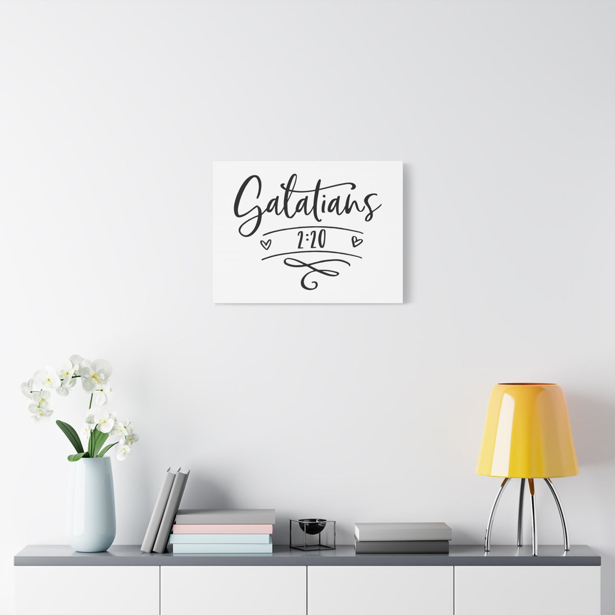 Scripture Canvas Galatians 2:20 Christian Wall Art Bible Verse Print Ready to Hang
