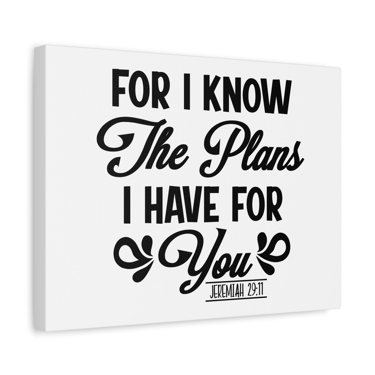 Scripture Canvas The Plans I Have For You Jeremiah 29:11 Christian Wall Art Bible Verse Print Ready to Hang
