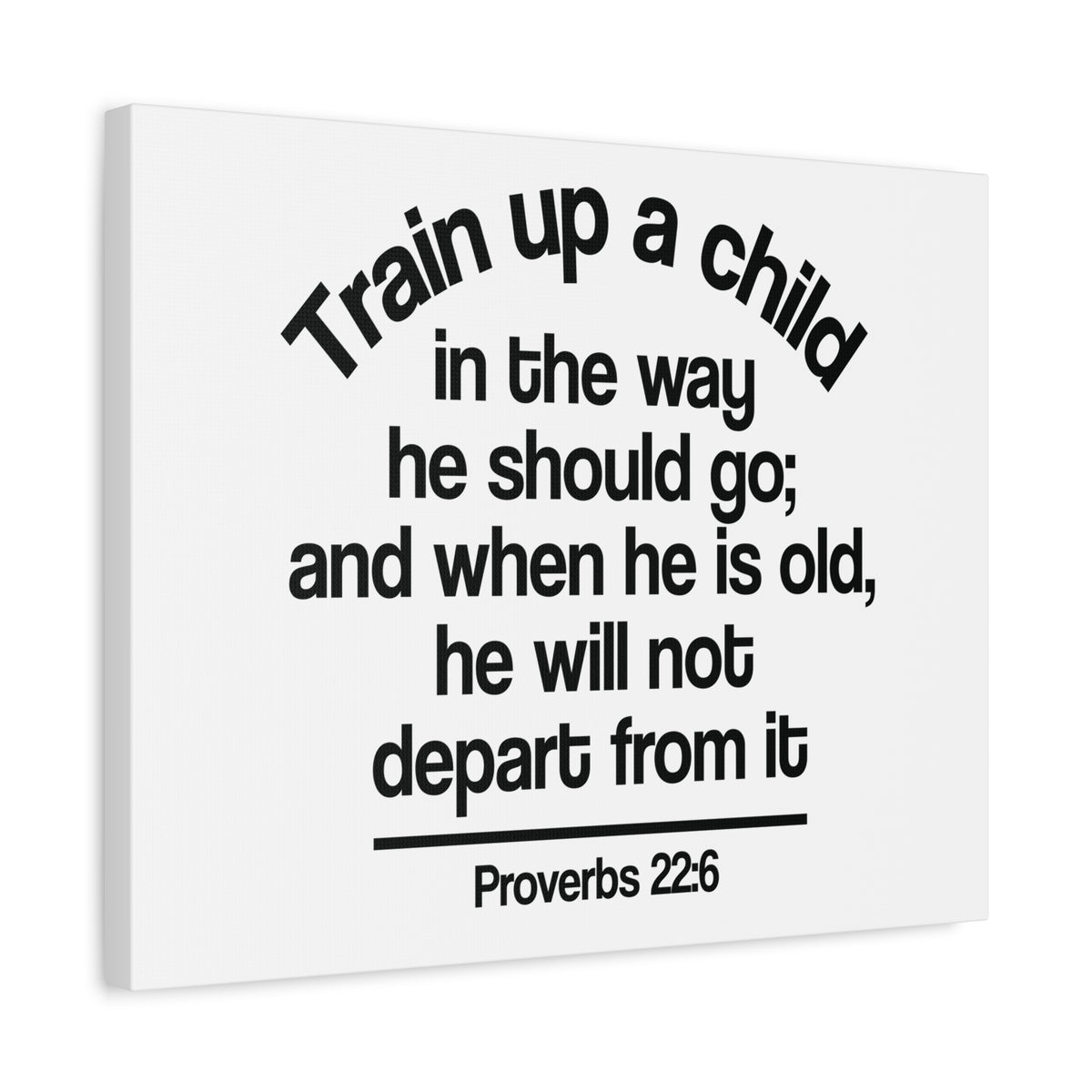 Scripture Canvas Up A Child Proverbs 22:6 Christian Wall Art Bible Verse Print Ready to Hang