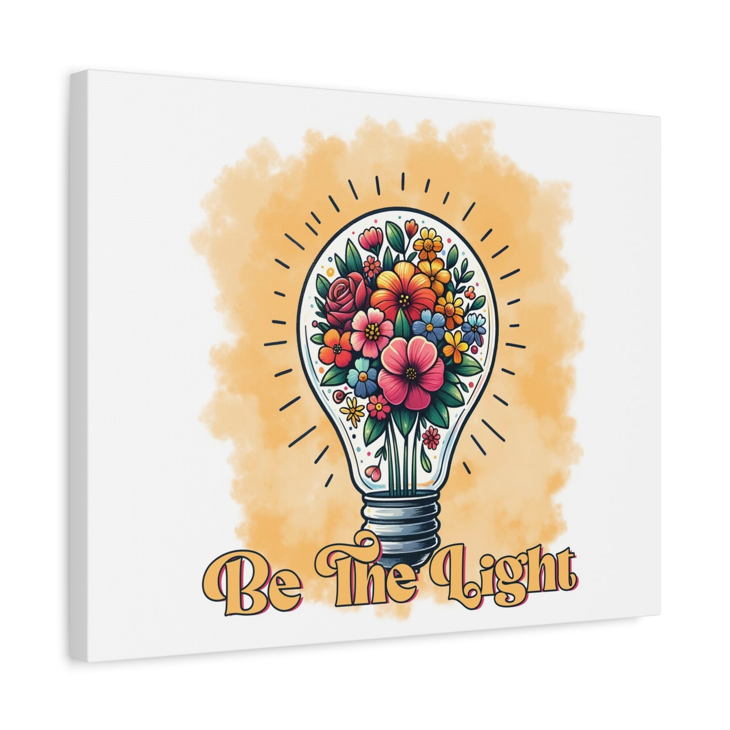 Scripture Walls Be The Light Retro Bible Verse Canvas Christian Wall Art Ready to Hang Unframed