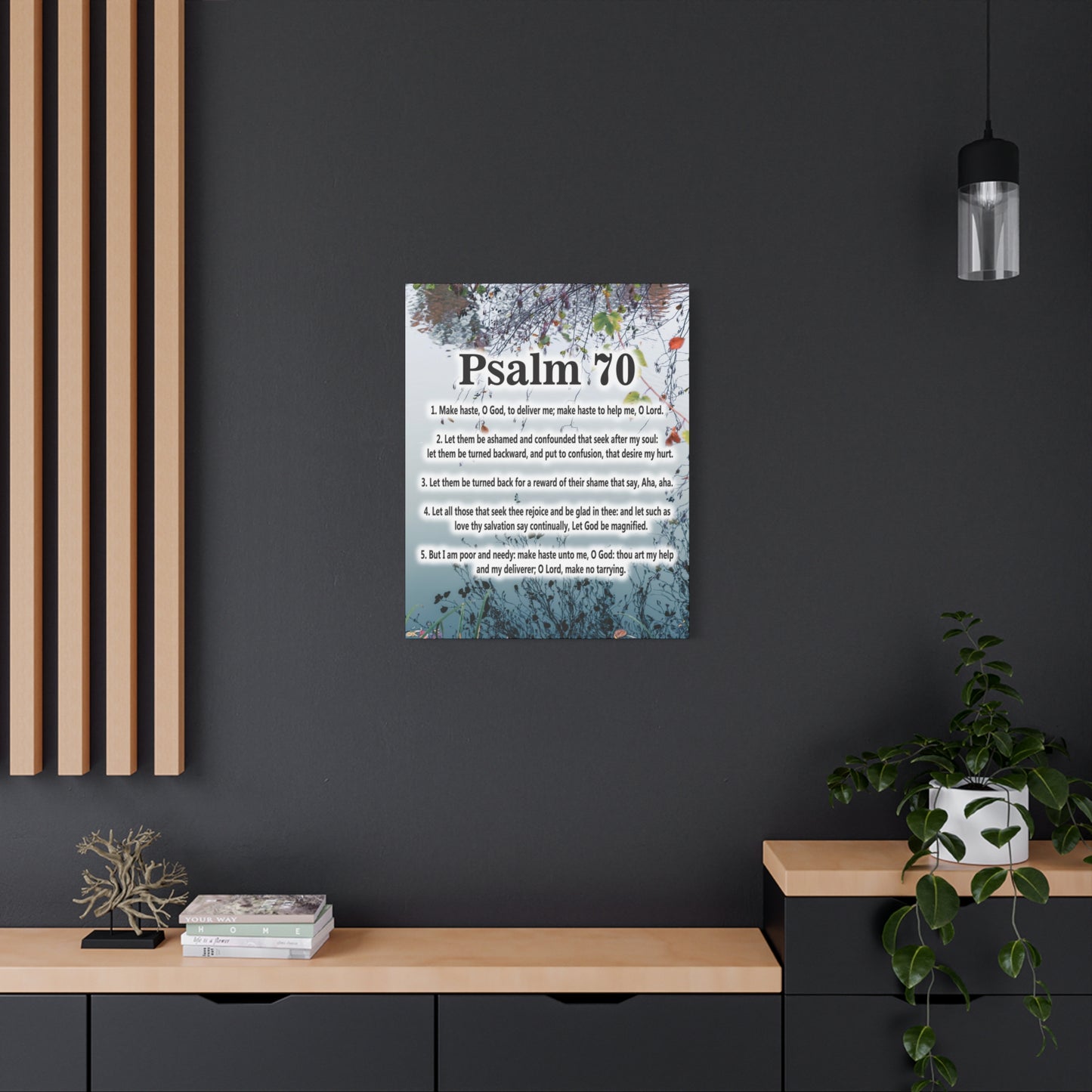 Scripture Walls Make Haste Psalm 70:1 Christian Wall Art Bible Verse Print Ready to Hang