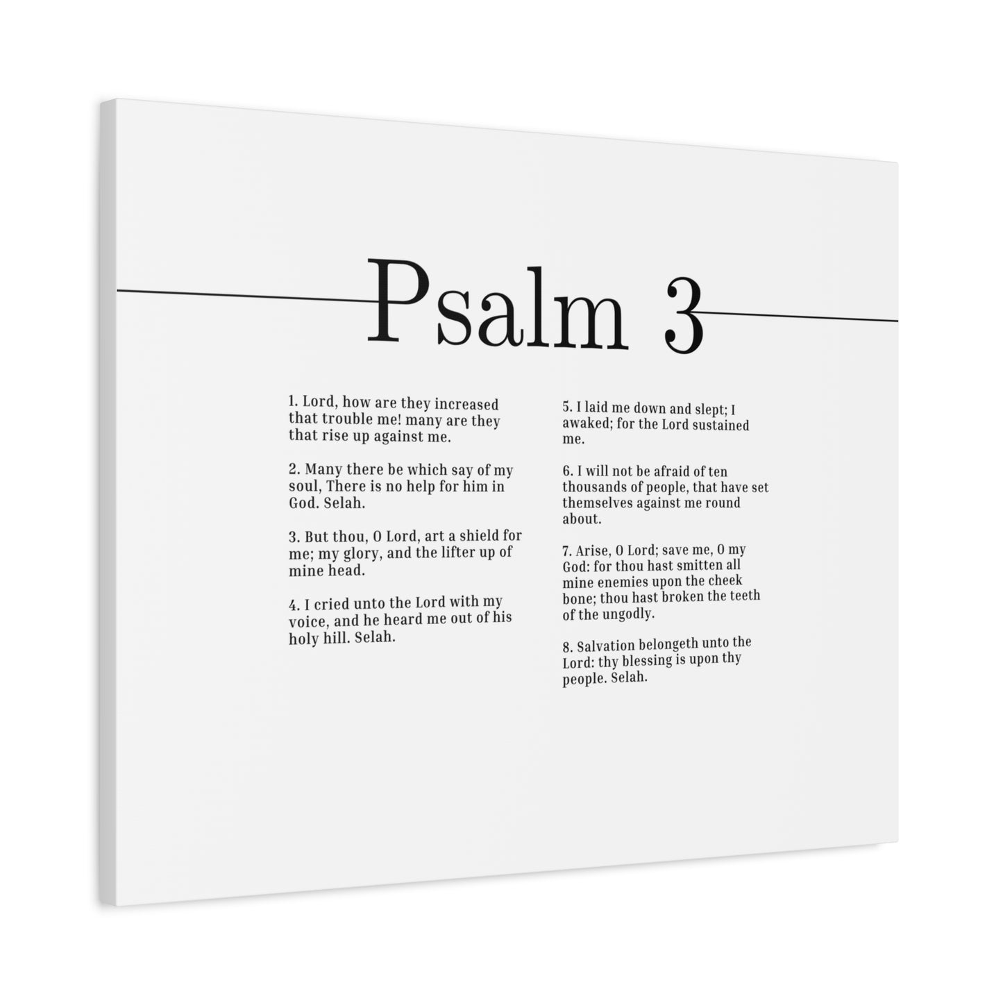 Scripture Canvas Arise, O Lord Psalm 3 Christian Wall Art Bible Verse Print Ready to Hang