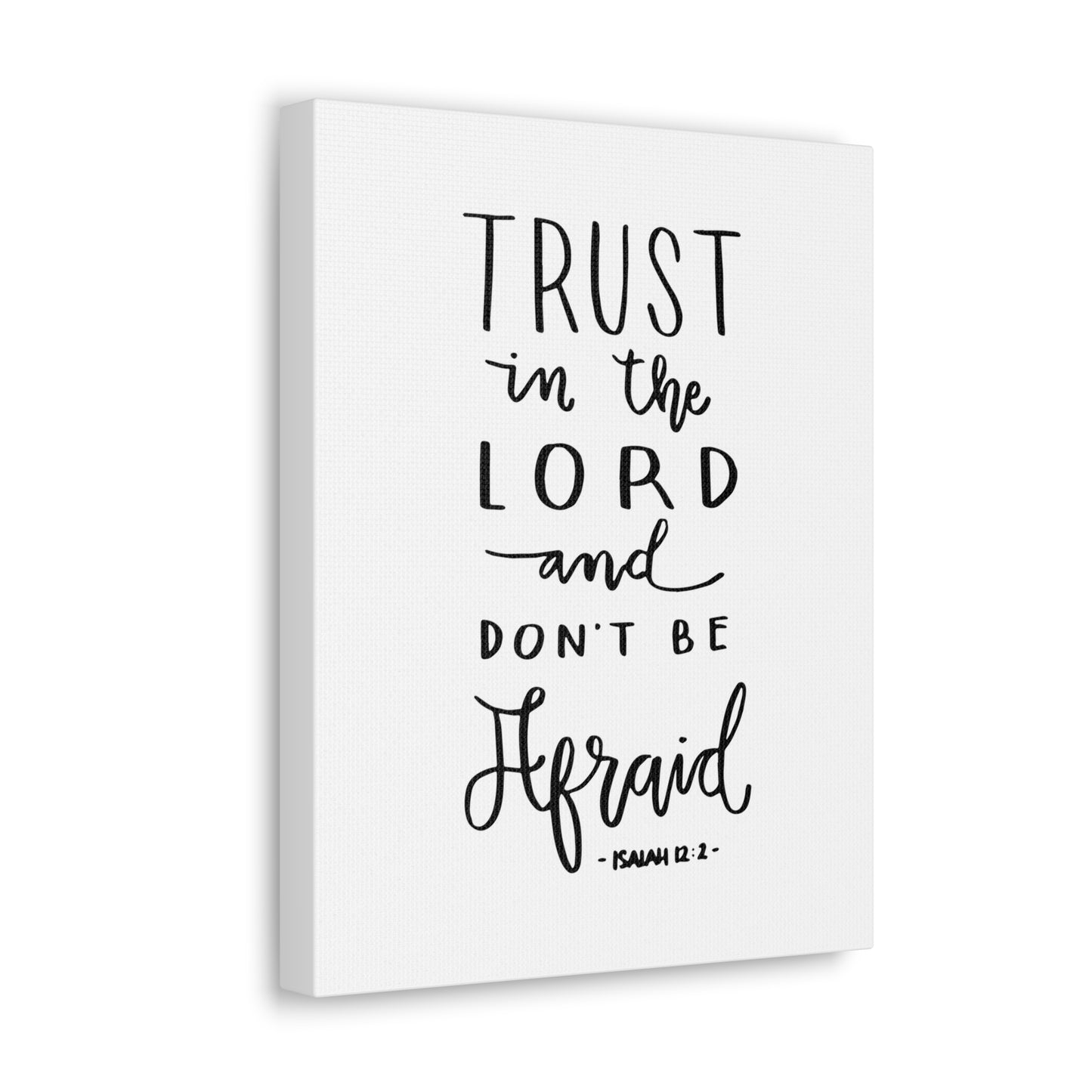 Trust In The Lord Isaiah 12:2 Christian Wall Art Bible Verse Print Ready To Hang