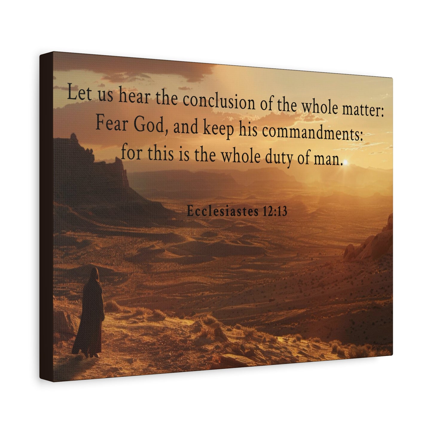 Scripture Walls Ecclesiastes 12:13 Bible Verse Canvas Christian Wall Art Ready to Hang Unframed