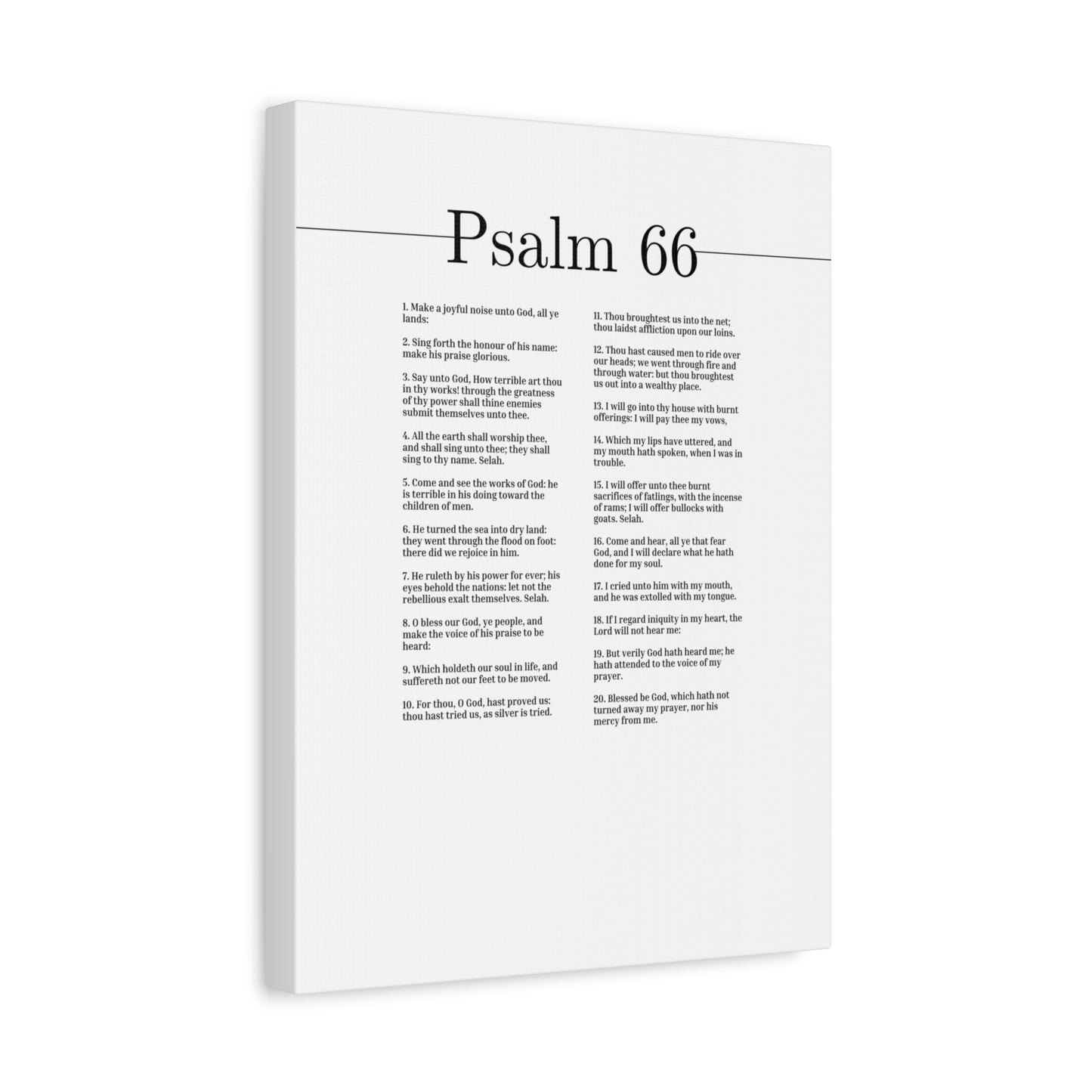 Scripture Canvas Come And See The Works Of God Psalm 66 Christian Wall Art Bible Verse Print Ready to Hang
