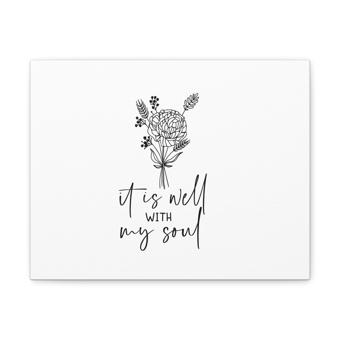 It Is Well With My Soul Psalm 42:7 Flower Christian Wall Art Bible Verse Print Ready to Hang