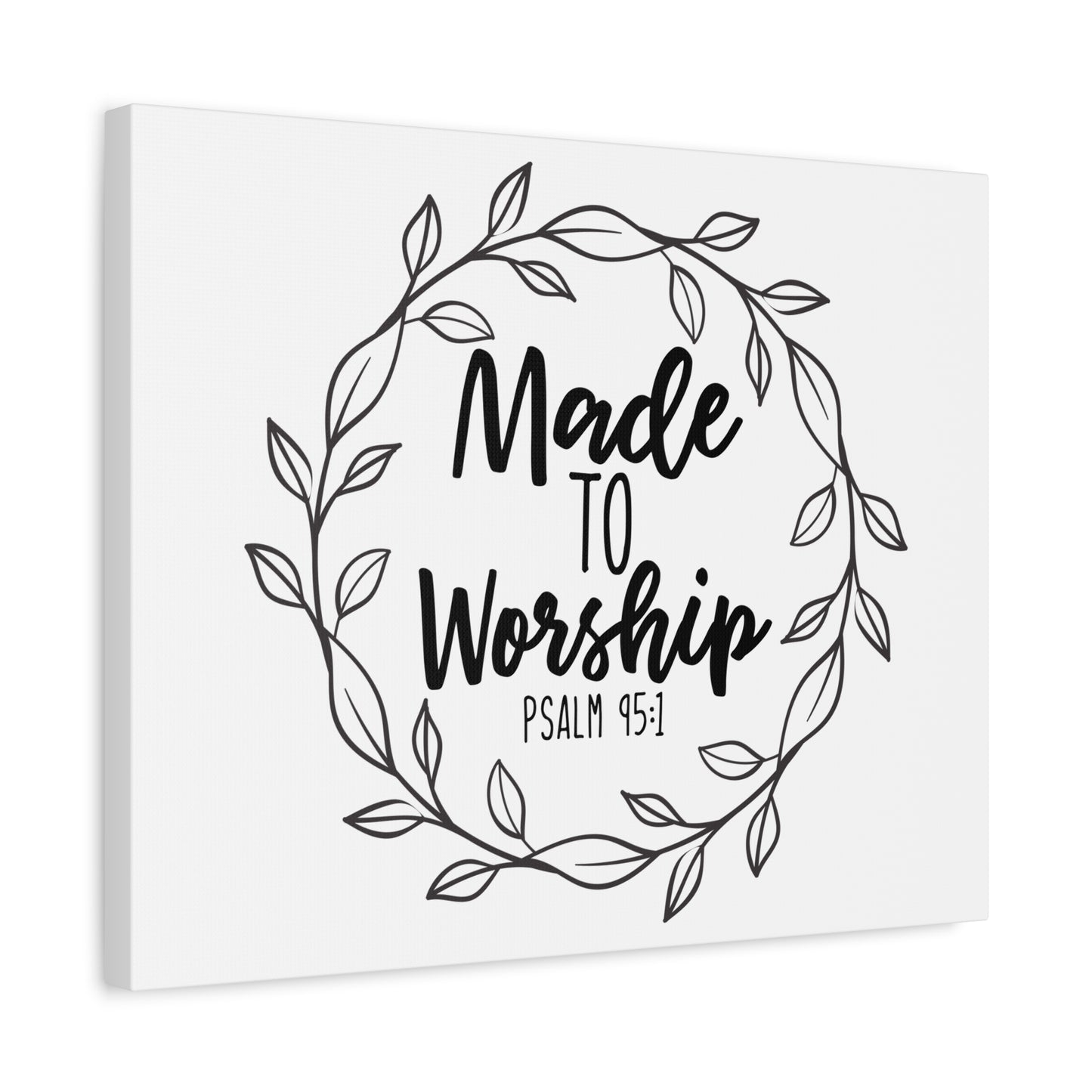 Scripture Canvas Made Branches To Worship Psalm 95:1 Christian Wall Art Bible Verse Print Ready to Hang