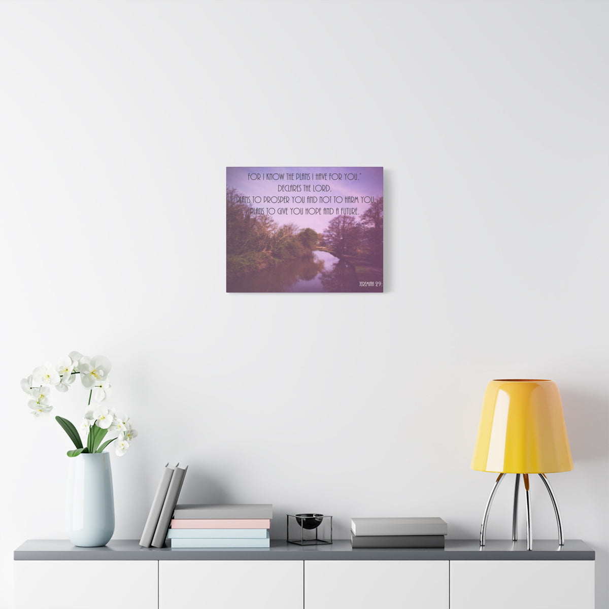 Scripture Canvas Declares The Lord Jeremiah 29:11 Christian Wall Art Bible Verse Print Ready to Hang