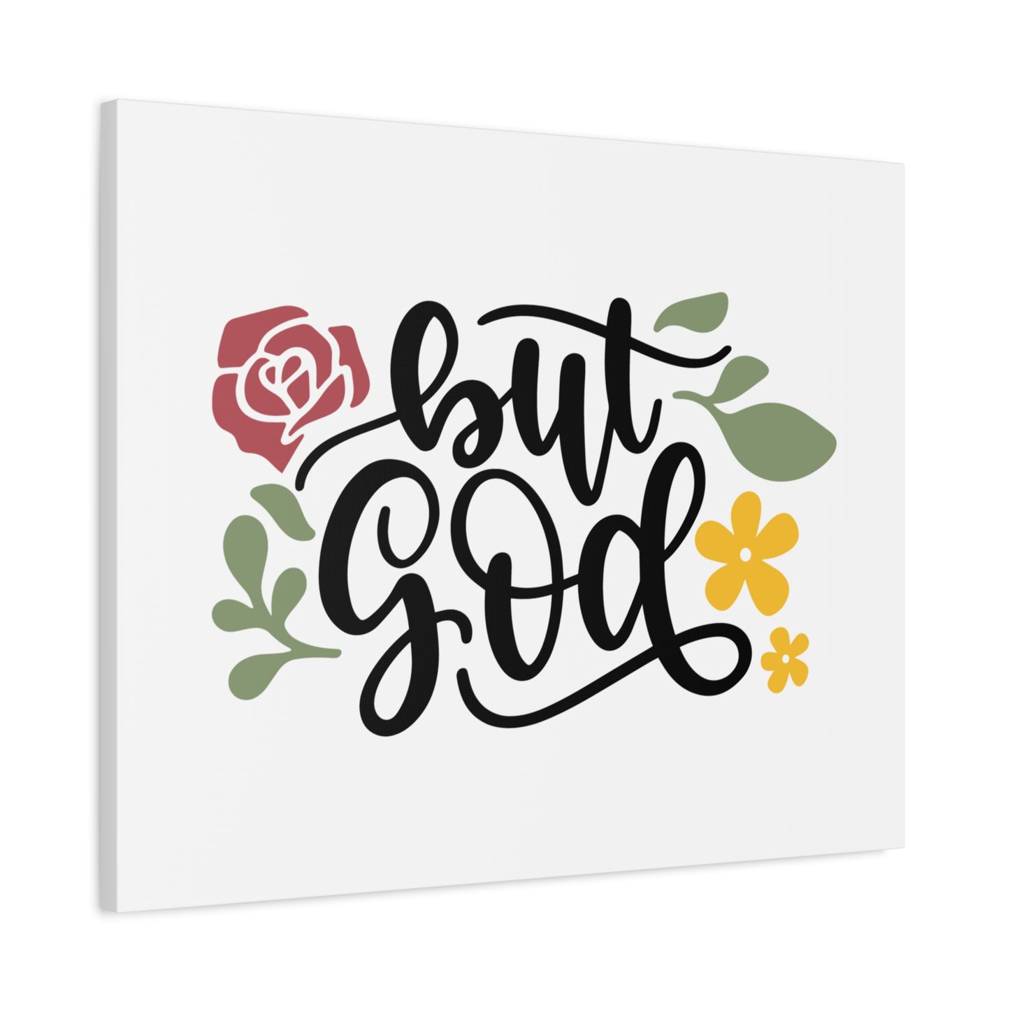 Scripture Canvas But God Psalm 86:15 Christian Wall Art Bible Verse Print Ready to Hang