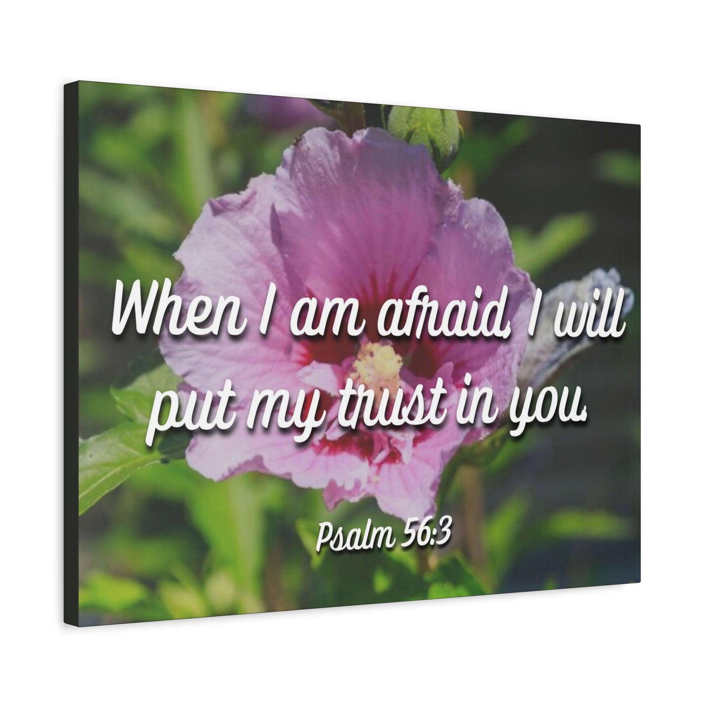 Scripture Canvas I Will Put My Trust Psalm 56:3 Christian Wall Art Bible Verse Print Ready to Hang