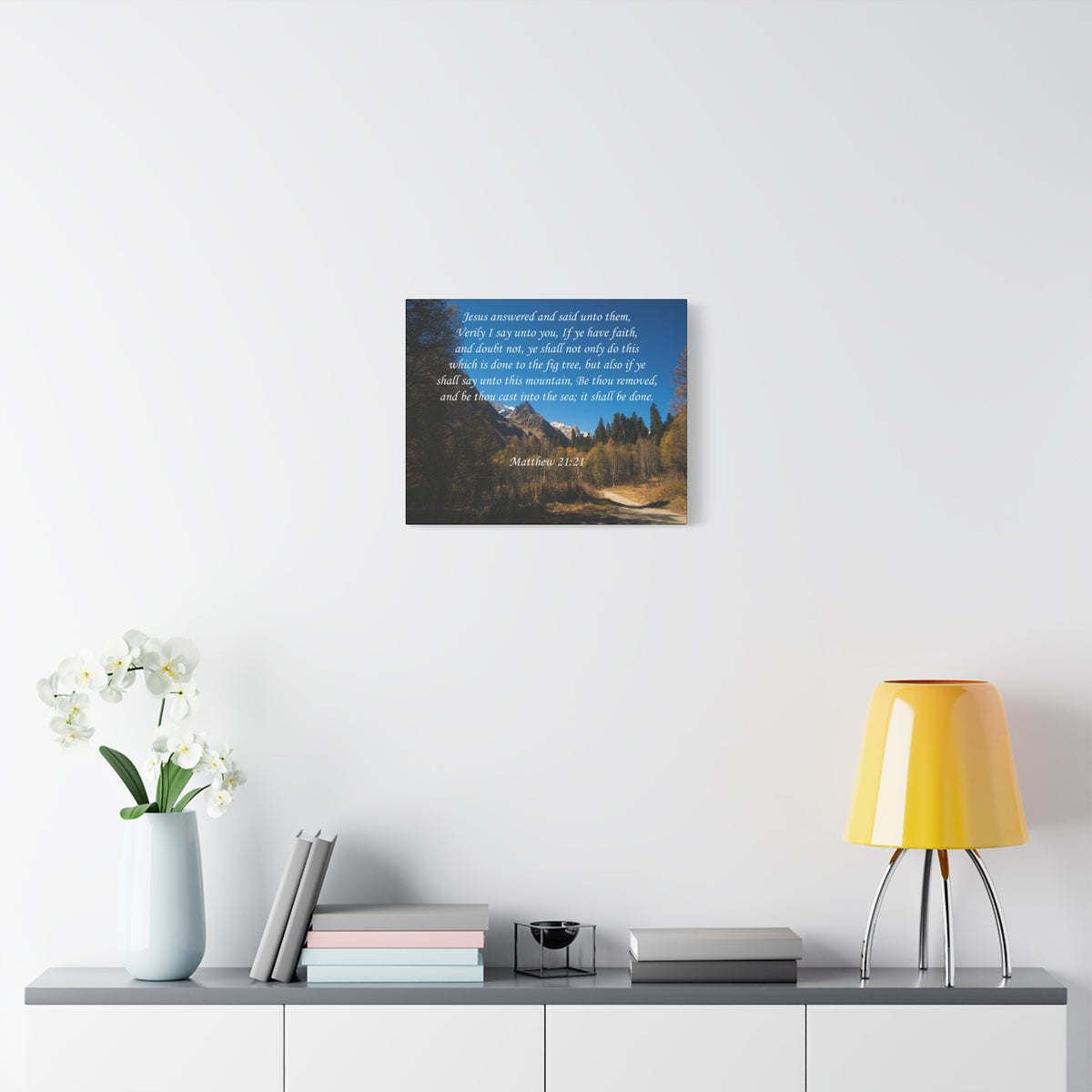 Scripture Canvas It Shall Be Done Matthew 21:21 Christian Wall Art Bible Verse Print Ready to Hang