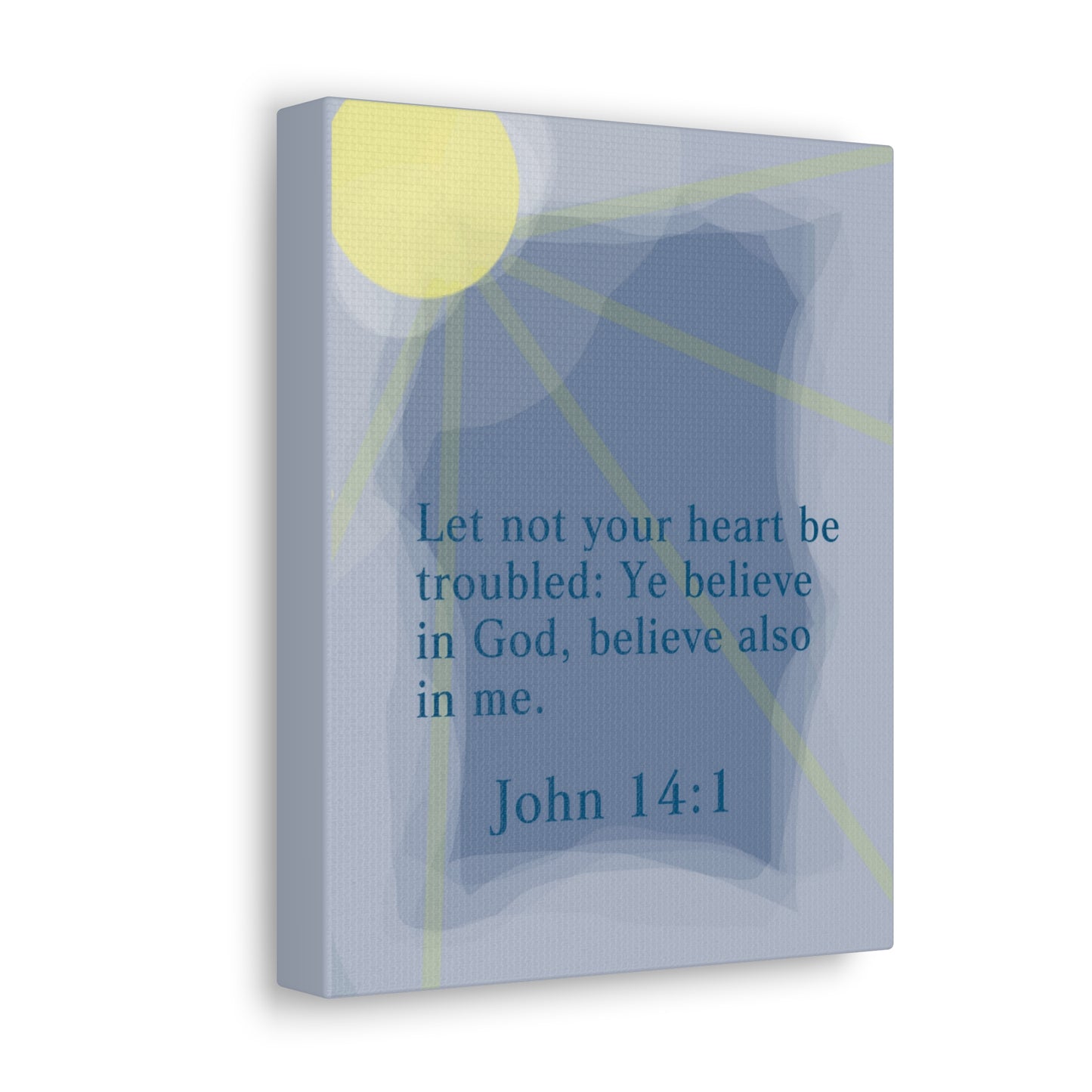 Ye Believe In God John 14:1 Bible Verse Canvas Christian Wall Art Ready to Hang