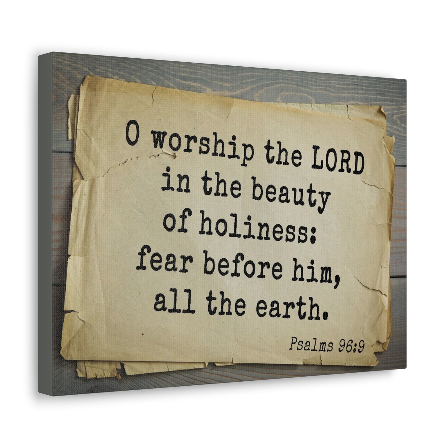 Worship The Lord Psalms 96:9 Bible Verse Canvas Christian Wall Art Bible Verse Print Ready To Hang