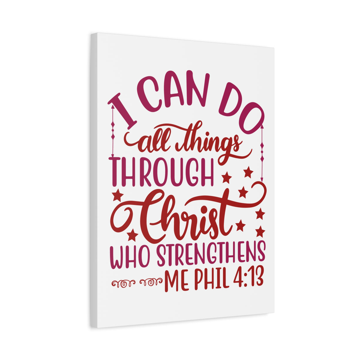 Scripture Canvas Christ Who Strengthens Philippians 4:13 Christian Wall Art Bible Verse Print Ready
