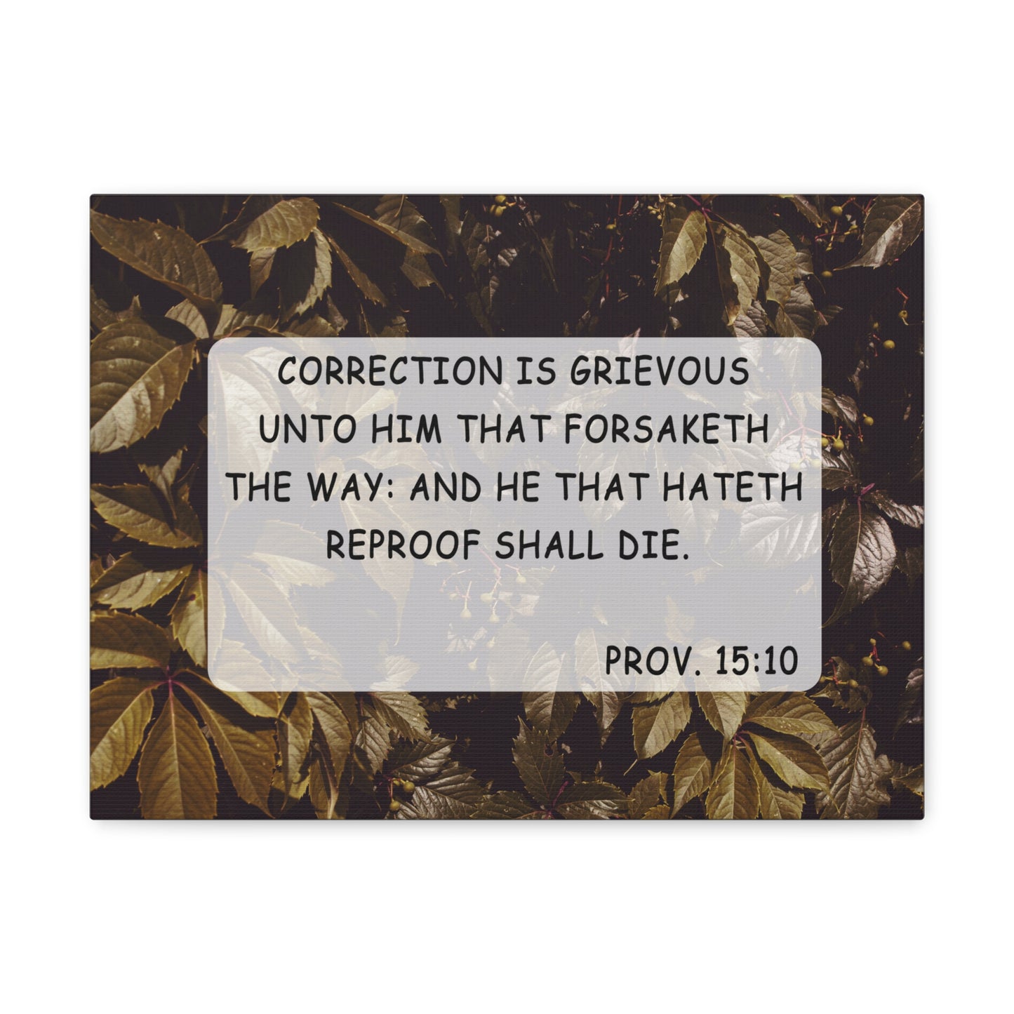 Unto Him Proverbs 15:10 Bible Verse Canvas Christian Wall Art Ready to Hang