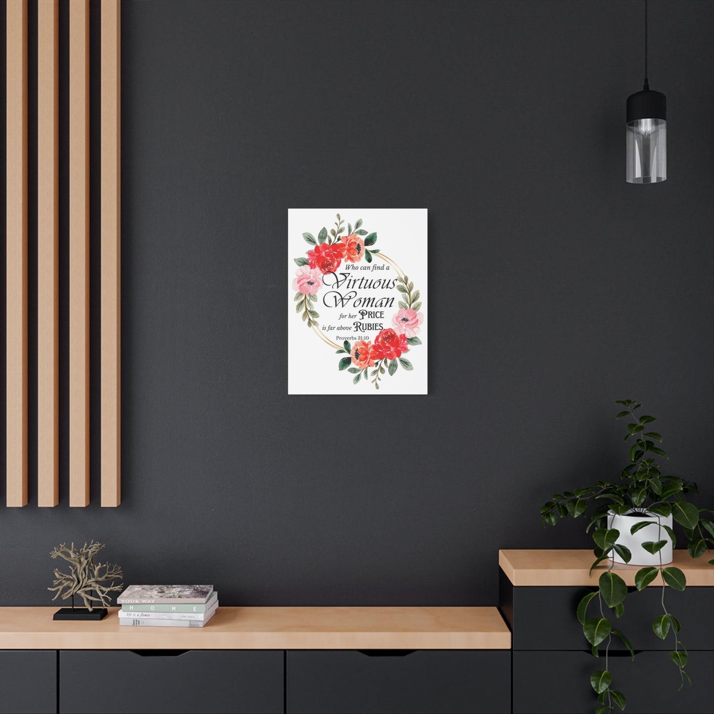 Scripture Walls Proverbs 31:10 A Virtuous Woman Bible Verse Canvas Christian Wall Art Ready to Hang Unframed