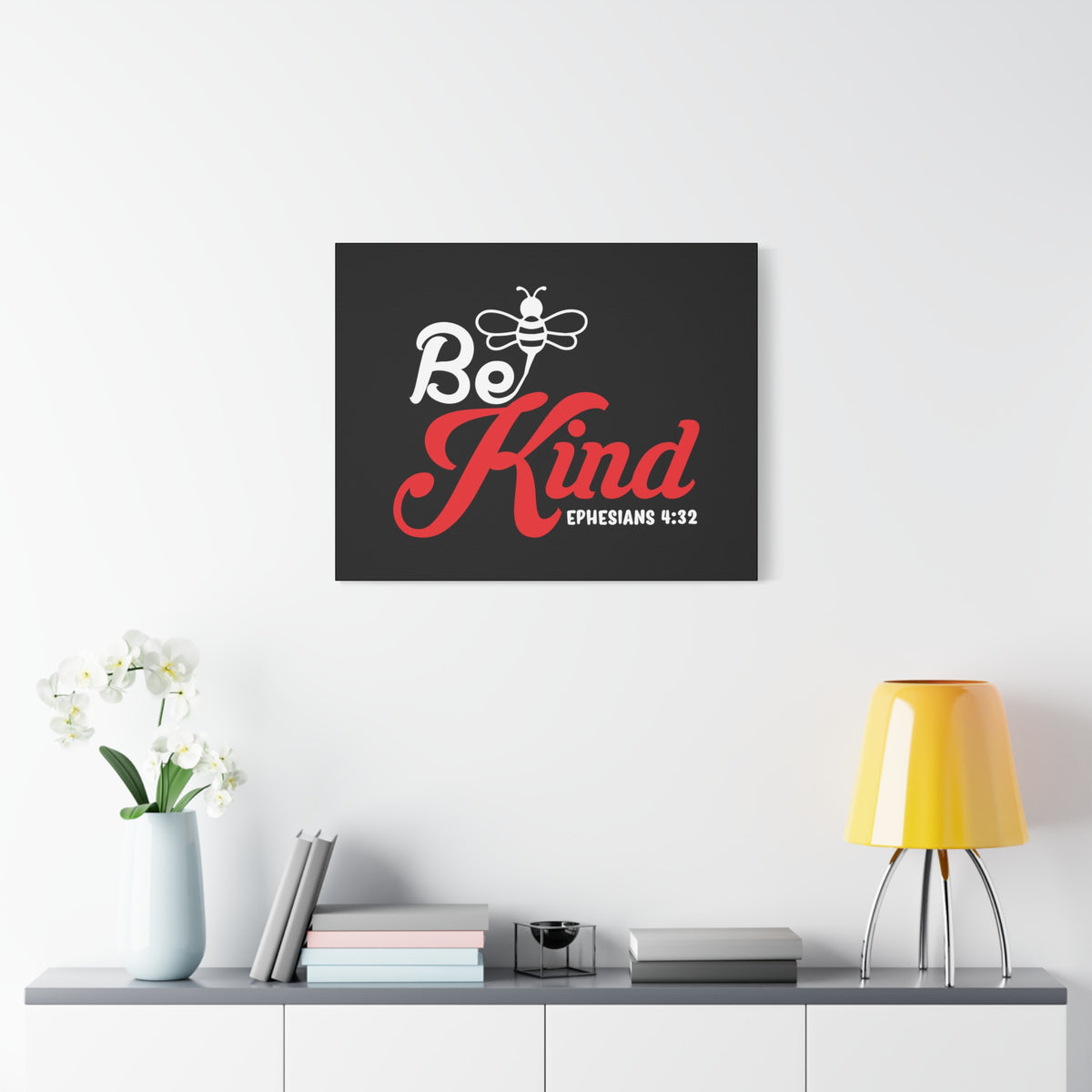 Scripture Canvas Bee Kind Ephesians 4:32 Christian Wall Art Bible Verse Print Ready to Hang