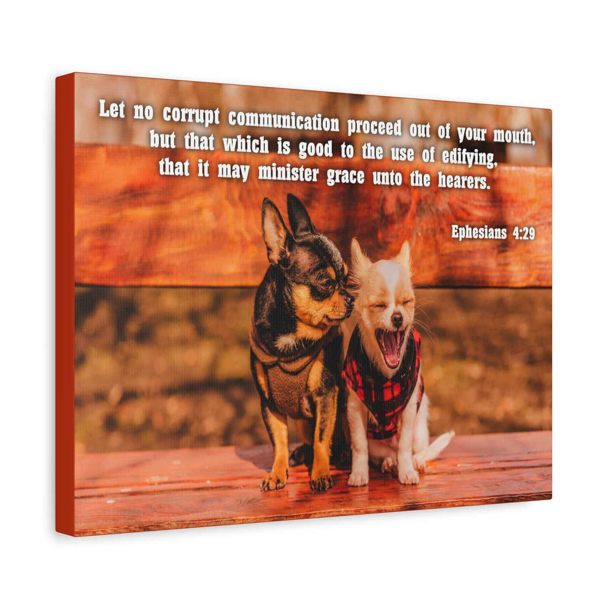 Scripture Canvas Grace Unto The Hearers Ephesians 4:29 Christian Wall Art Bible Verse Print Ready to Hang