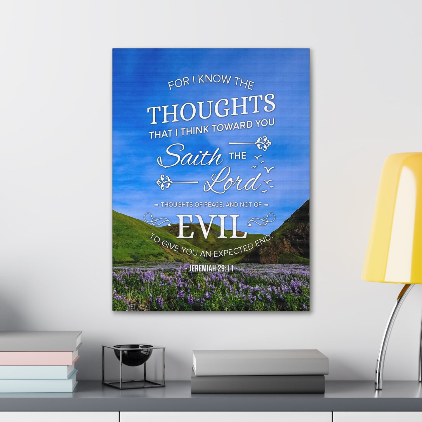 Thoughts of Peace Jeremiah 29:11 Christian Wall Art Bible Verse Print Ready to Hang