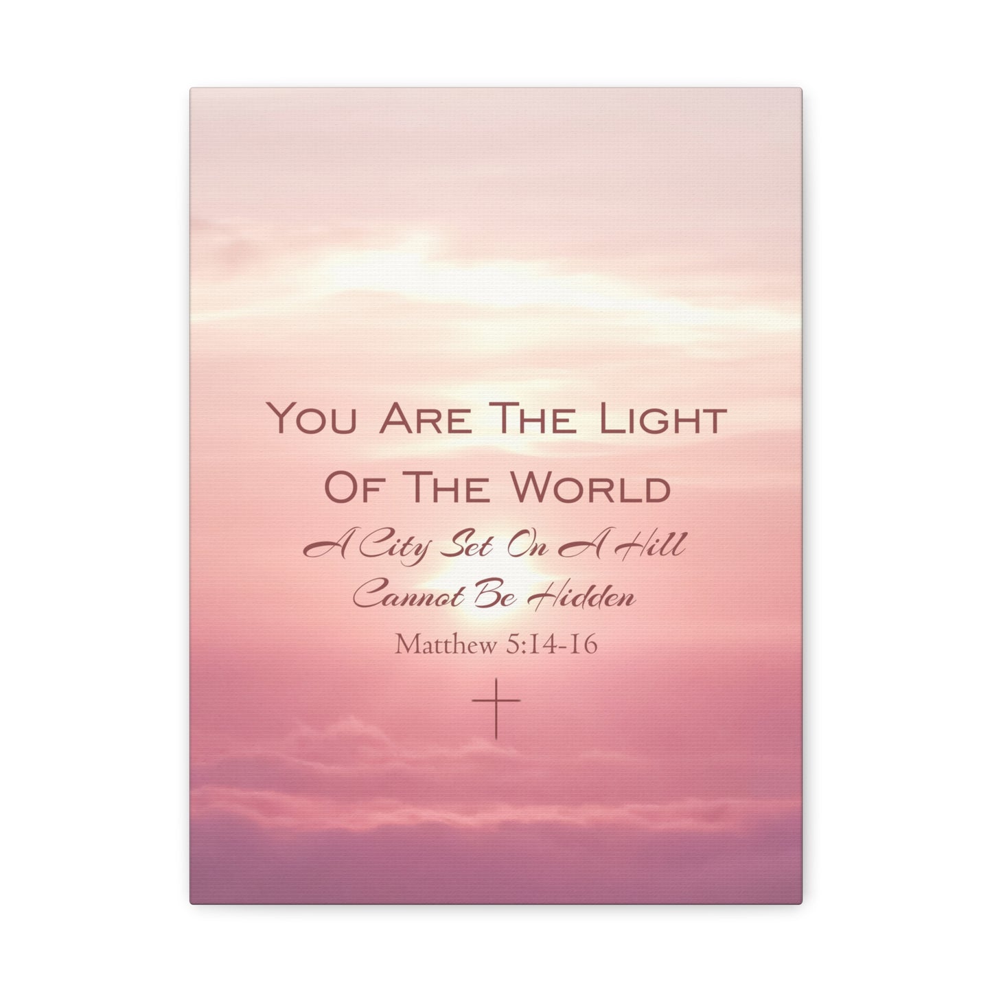 You Are The Light Matthew 5:14-16 Christian Wall Art Bible Verse Print Ready to Hang