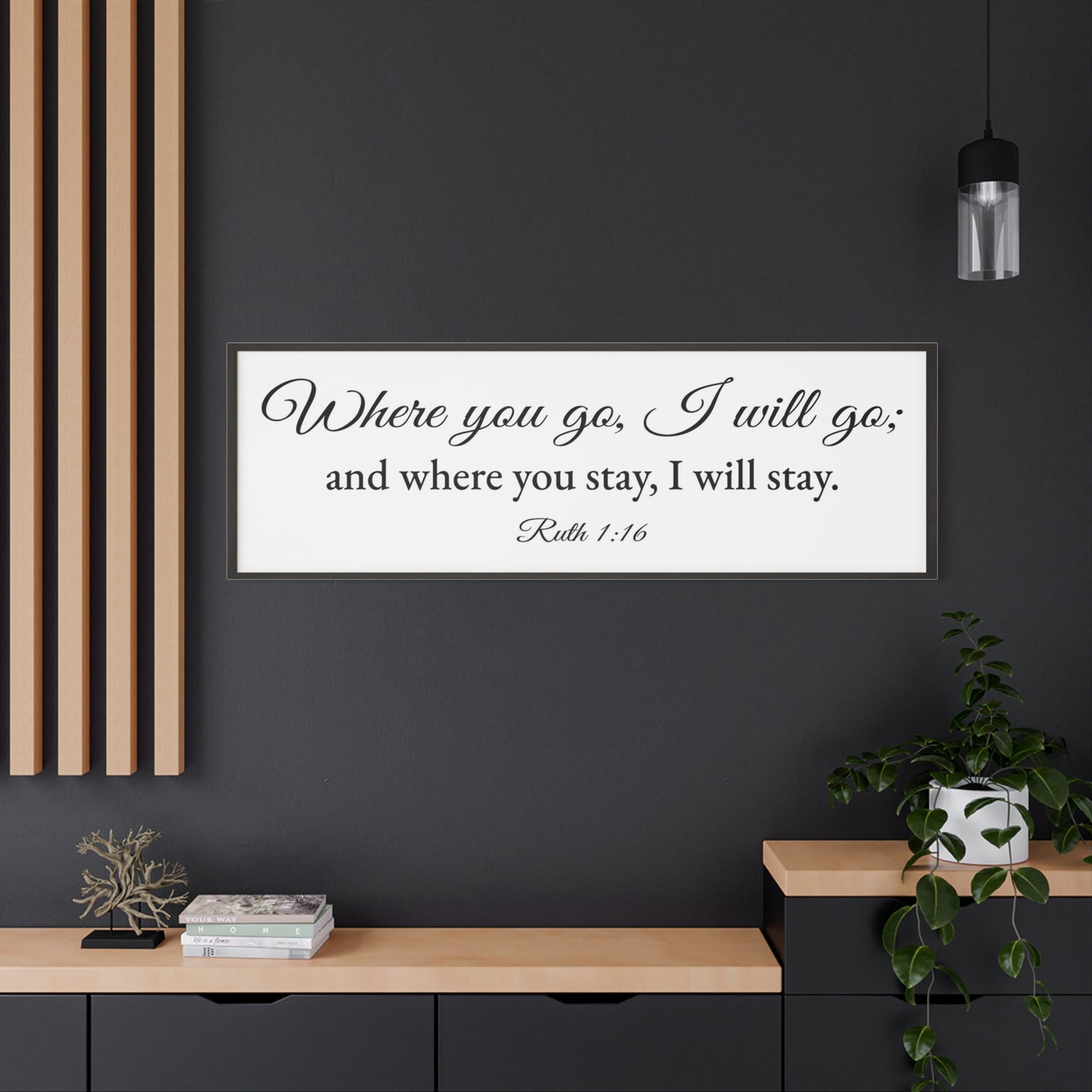 Scripture Walls Ruth 1:16 White Bible Verse Canvas Christian Wall Art Ready to Hang Unframed