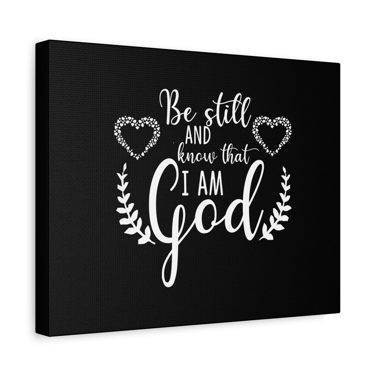 Scripture Canvas Be Still And Know That I Am God Psalm 46:10 Christian Wall Art Bible Verse Print Ready to Hang