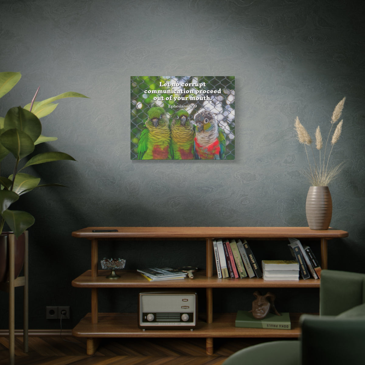 Scripture Canvas Minister Grace Ephesians 4:29 Christian Wall Art Bible Verse Print Ready to Hang
