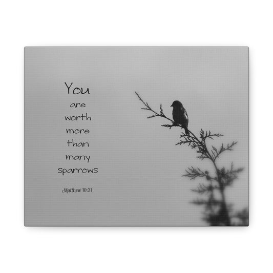 You Are Worth Matthew 10:31 Bible Verse Canvas Christian Wall Art Bible Verse Print Ready To Hang
